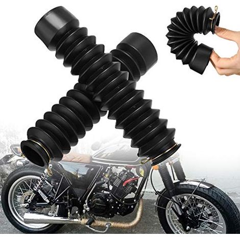 Gummi Gabel Cover Gamaschen Motorrad Faltenbalg, Paar Motorrad Gummi Front Gabelschutz Gamaschen Stiefel Gamasche