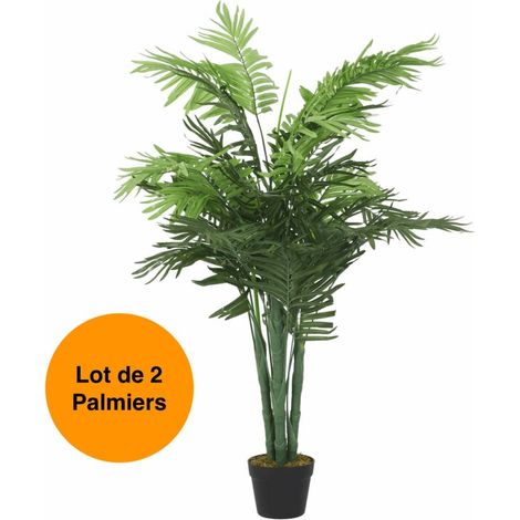 Lot de 2 Palmiers 80 cm Artificiels. Pour une décoration d'intérieur Sublimée (1/5)