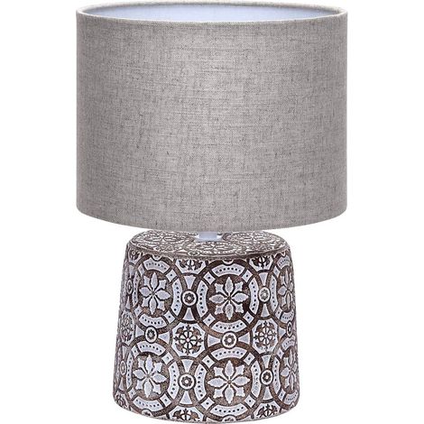 Lampada da Tavolo Vintage in Ceramica Marrone AIGOSTAR - Attacco E14