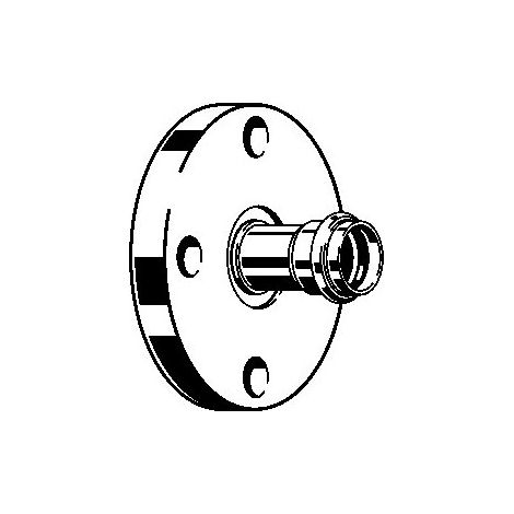 Viega Temponox-Adaptateur à bride, DN 32, d 35mm, n 4 acier inoxydable modèle 1759, 811136 (1/2)