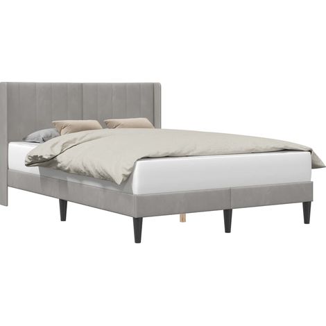 Maison Exclusive - Struttura del letto Grigio Chiaro 140 x 190 cm Velluto