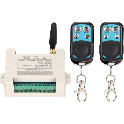 Relais de commande à distance 433 MHz, 4 touches, monocanal, apprentissage, sans fil (1/5)