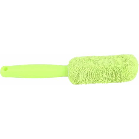 Brosse de nettoyage pour jantes de voiture en microfibre à long manche, douce et réutilisable, outil de nettoyage pour pneus de voiture (ShopGreen) (1/5)