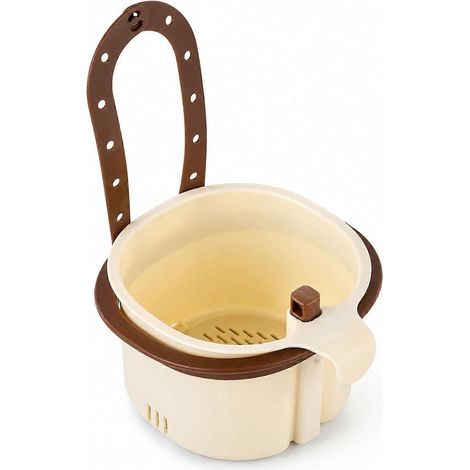 Panier d'égouttage suspendu multifonctionnel pour évier de cuisine égouttoir suspendu autonettoyant pour robinet blanc (1/5)