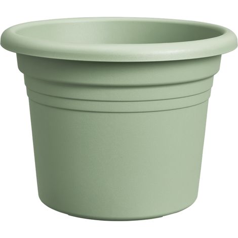 Florus Mediterran Cilindro Pot De Fleurs 20 - Vert - L 20 x B 19.5 x H 15 cm - extérieur - 100% recyclé