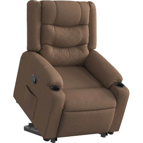 Fauteuil inclinable-Chaise de relaxation-Fauteuil Relax Marron Tissu 965501 (1/5)