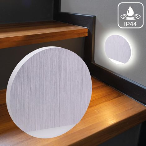 LED Treppenleuchte IP44 Alu-gebürstet - Lichtfarbe: Neutralweiß 1,5W - Lichtaustritt: Orbis (1/5)
