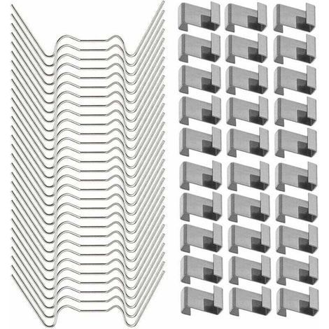 Clips de Fixation pour Serre Type Z et W en Acier Inoxydable Résistant aux Intempéries Lot de 100 Pièces (1/4)