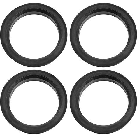 Bague De Centrage De Roue Noire 4 Pcs en Plastique Pour Jantes Aftermarket, Élimine Les Vibrations Du Volant, Ajustement Précis (1/5)