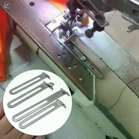 Nähmaschinenfuß aus Metall, drei Nadeln, fünf Drähte, Multifunktions-Industrie-Coverstichmaschine, Lineal, Nahtführung (1/4)