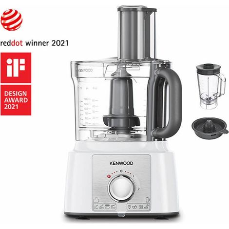 Robot multifunzione - KENWOOD - MultiPro Express FDP65.450WH - 1000 W - 3 L - 2 velocità - Frullatore 1,5 L - Bianco (1/5)