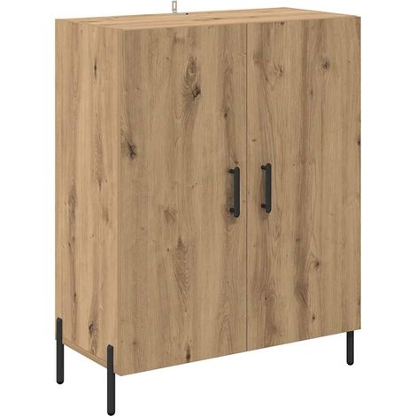 Aparador Roble artesanal 69,5 x 34 x 90 cm Madera de ingeniería vidaXL (1/5)