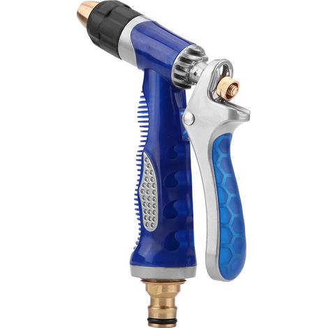 Pistolet pulvérisateur haute pression pour lavage auto, nettoyage jardin, arrosage plantes, outil bleu robuste (1/5)