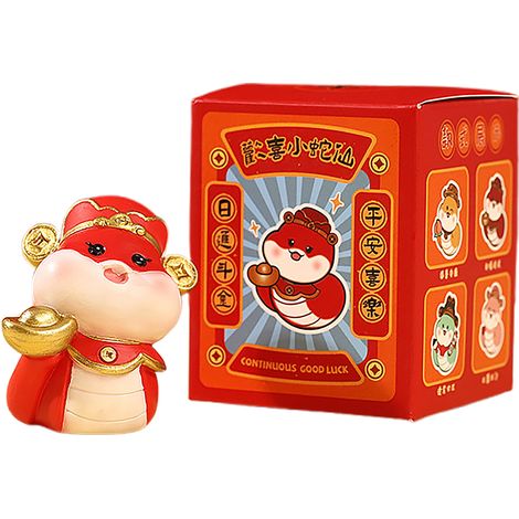 Figura decorativa: alegre hada serpiente (Año de la Serpiente, Abundancia), decoración para oficina y hogar, regalo de Año Nuevo a la moda. (1/2)