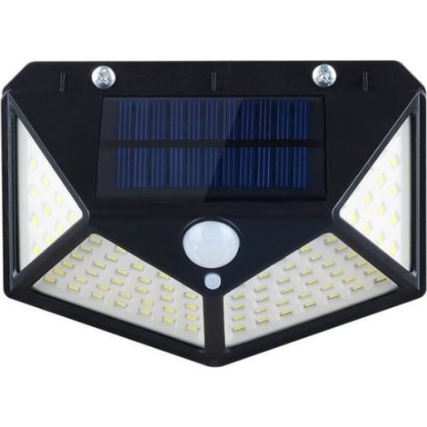 Applique murale extérieure à capteur de corps humain - Lampe Solaire Exterieur Detecteur de Mouvement - Noir (1/4)