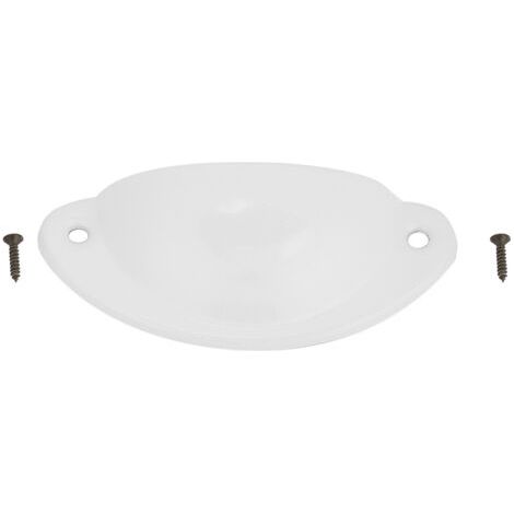 Bouton de tiroir/meuble en métal, poignée de style antique en forme de coquillage (blanc) (1/5)
