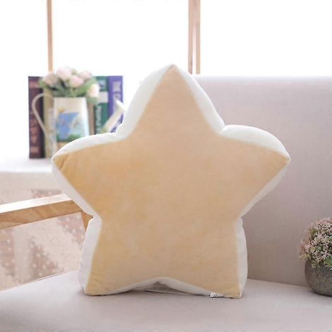 Coussin décoratif en peluche motif ciel arc-en-ciel, nuages, étoiles et lune, couleurs bonbon. Idéal pour les enfants. Cadeau parfait pour la maison, le salon ou le bureau. (1/5)
