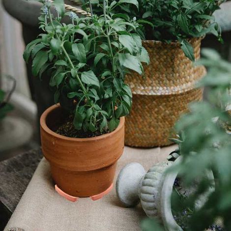 24 pieds de support en plastique orange-rouge pour pots de fleurs, assurant ventilation et aération, prévenant la pourriture des racines et surélevant les pots pour le jardinage domestique.