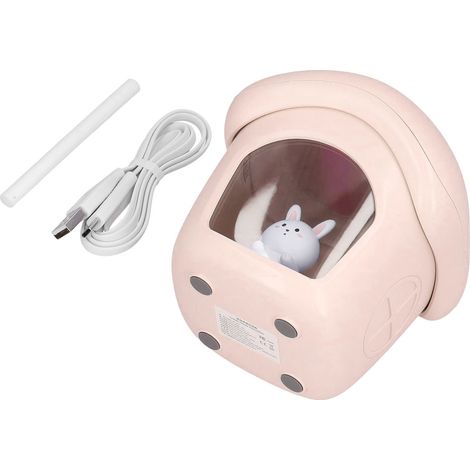 Luftbefeuchter mit USB-Ladefunktion, 2 Geschwindigkeitsstufen, intelligenter, tragbarer Tischluftbefeuchter mit 350 ml sichtbarem Wassertank, Pink (1/5)