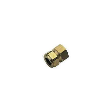 RACCORD DROIT FEMELLE ET BICONE LAITON POUR TUBE CUIVRE (1/2)