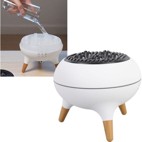 Humidificador con aroma a llama, temporizador, mando a distancia e iluminación LED de 7 colores (350 ml, enchufe europeo) para oficina, salón y dormitorio. (1/5)