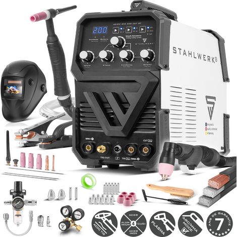 STAHLWERK Poste de soudage AC DC Wig 200 CUT ST avec découpeur plasma Equipement complet