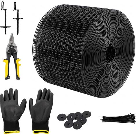 Mountview Bird Proofing Mesh Set PVC 60 Fixing Clips 30m for Solar Panel Black (1/5)