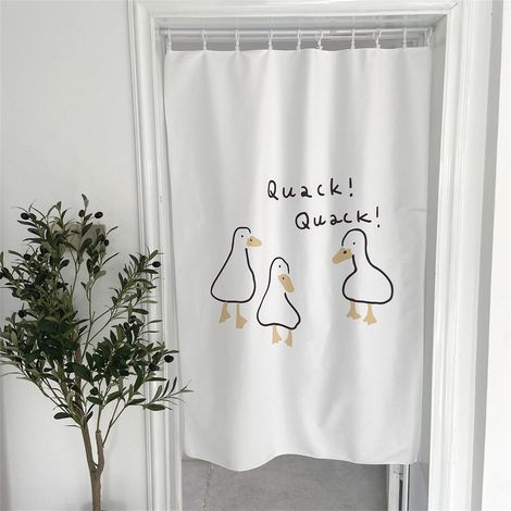 Kleine weiße Ente – Dekorativer Wand- und Türvorhang fürs Schlafzimmer, niedlicher koreanischer Stil, schlichte und frische Wanddekoration fürs Studentenwohnheim (1/5)