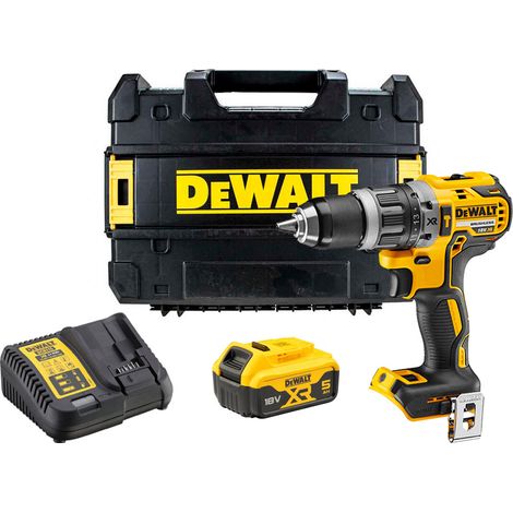 Taladro atornillador de percusión 18V DEWALT DCD796P1-QW sin escobillas con caja y 1 batería de 5,0 Ah