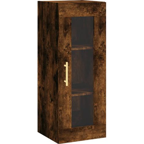 Maison Exclusive - Armario de pared roble ahumado 34,5x34x90 cm (1/5)