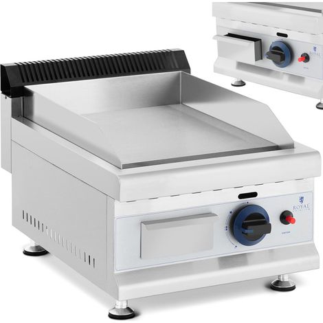 Griglia a gas regolabile e liscia per gas propano-butano 0,05 bar 35 x 40 cm 3000 W (1/5)
