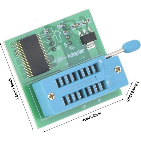 Adaptateur 1.8V pour Flash SPI W25Q, Programmation SOP8 DIP8, Compatible CH341A TL866 (1/5)