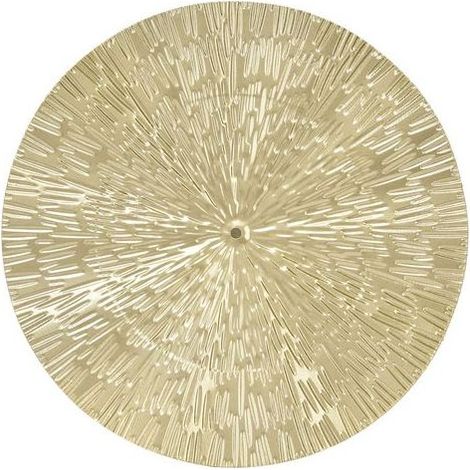 Décoration Murale Ronde en Fer Style Élégant 24,5cm Texture Délicate Cercle Irrégulier Doré (1/5)