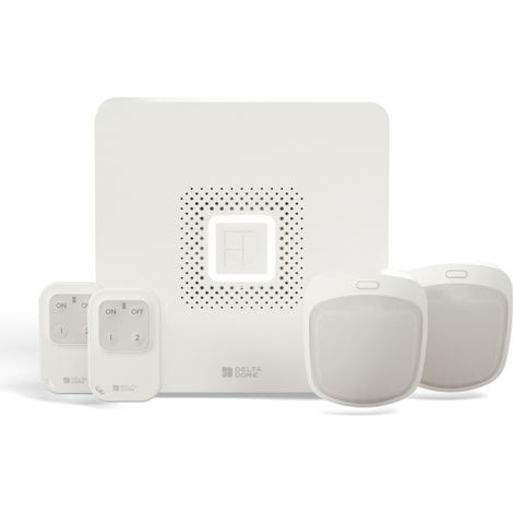 Delta Dore – Pack alarme connecté 4G Wi-Fi Ethernet – Protection jusqu’à 8 zones – 2 détecteurs de mouvement – 2 télécommandes – 6410201