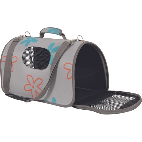 Panier de transport Flower, S, Gris, pour chat ou chien. max 4 kg - animallparadise