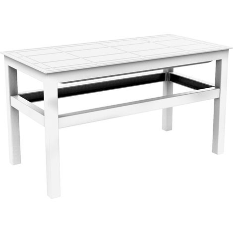Mesa de centro exterior 90x45 blanco CLICK-CLACK Resol