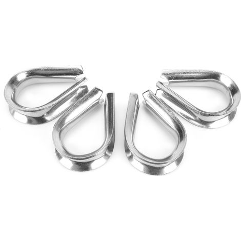 Lot de 4 cosses de câble en acier inoxydable M12 de 12 mm pour câble de 1/2 pouce de diamètre (1/5)