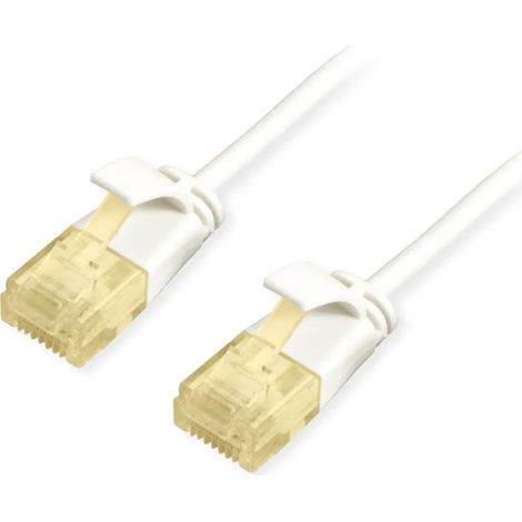 LATIGUILLO SLIM U/UTP CATEGORIA 6A LIBRE HALOGENOS 0.25M COLOR BLANCO 626001