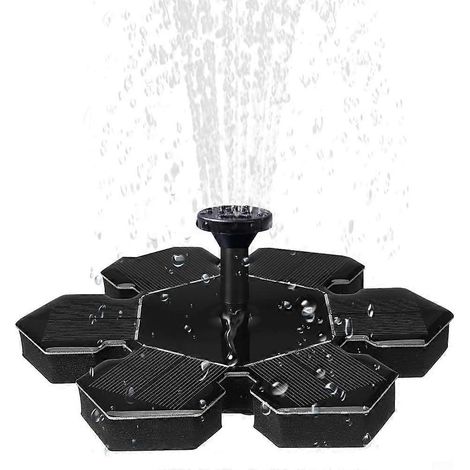 Pompes à fontaine flottantes à énergie solaire, adaptées aux jeux d'eau, piscines, abreuvoirs à oiseaux, bassins et décorations extérieures. (1/5)
