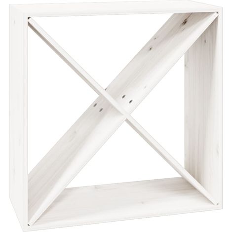 Armoire à vin Blanc 62x25x62 cm Bois de pin massif