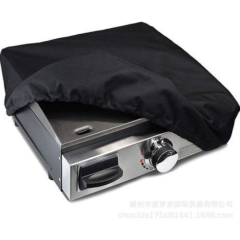 BRAVIX Petit couvercle de gril de barbecue couvercle de poêle à gril couvercle anti-poussière de barbecue housse étanche housse de protection de barbecue extérieur noir 17 pouces (444415) (1/3)