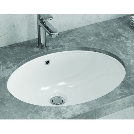 Lavabo Donatello New sottopiano cm. 53,5x43 bianco lucido