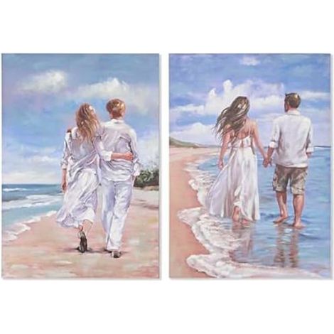 Tableau - CASA ESPRIT - Spiaggia Mediterranea - Multicolore - 70 x 100 cm - Rettangolare