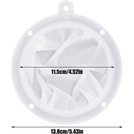 Filtre à vin en nylon fin, compatible avec les entonnoirs de cuisine de 12,5 cm (5 pouces), idéal pour filtrer jus, lait, café, vin, huiles et aliments. Disponible en mailles 200 et 400. (1/3)