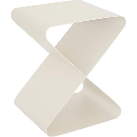 Table d'Appoint Design en Métal "Elder" 45cm Beige