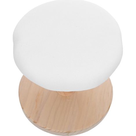 Petite Table à Repasser Ronde en Bois Blanc pour Vêtements (1/5)
