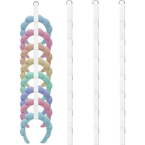 Lot de 3 Porte Serre Tête, Rangement Suspendu, Bandeau Porte Rangement Suspendu pour Porte Murale Armoire À Cheveux, Organisateur pour Bandeau Femmes (1/5)