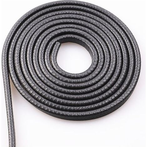 Bande anti-collision pour portière de voiture, bande en caoutchouc en forme de U, bande d'étanchéité anti-rayures pour bord de porte, 5 mètres (noir) (1/5)