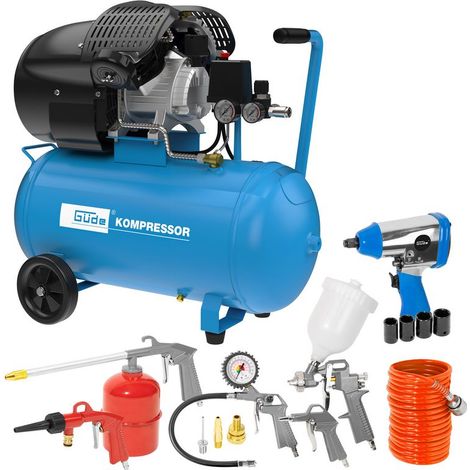 Güde Kompressor 405/10/50 10 bar 250 l/min 50 L Kessel mit Zubehör (1/5)