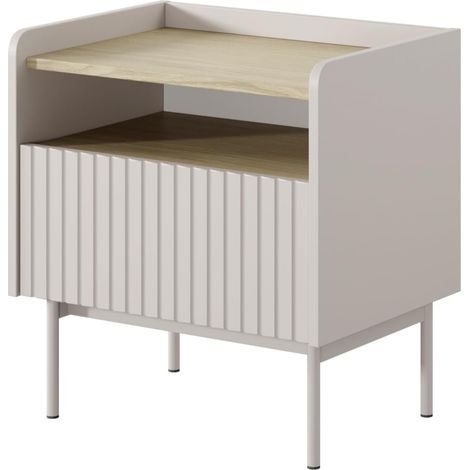 Comodino: un cassetto, 2 ripiani, mobili: Cashmere, 53,4 x 56 x 38 cm (1/5)